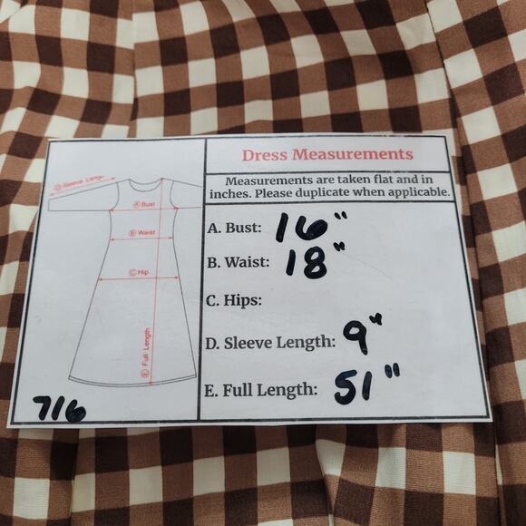 Show Me Your MuMu Brown Gingham Maxi Dress - Picture 7 of 7